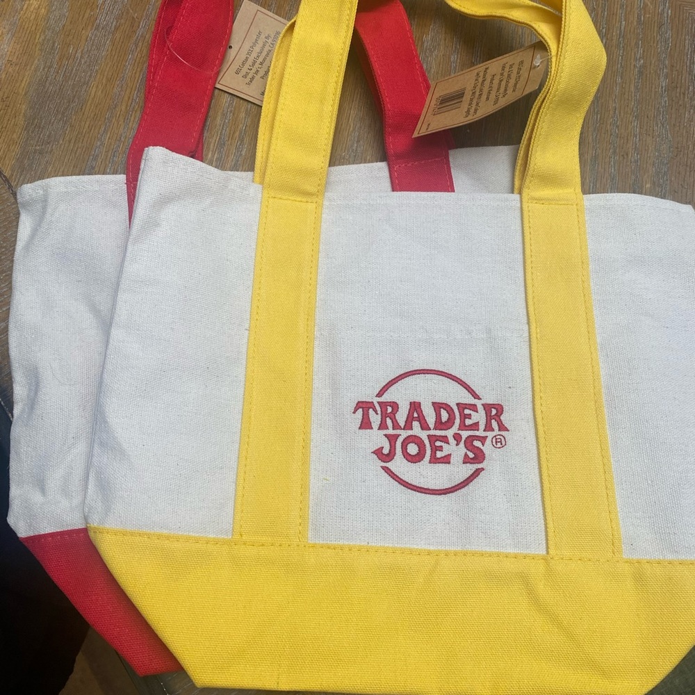 Trader Joe’s mini totes the newest trend!!!